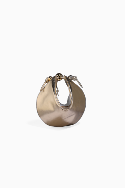 Silver and Gold Quilted Pouch Bag