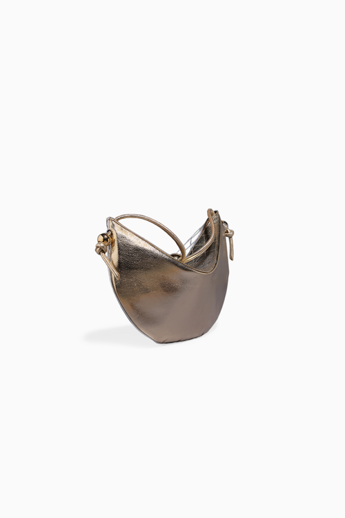 Silver and Gold Quilted Pouch Bag