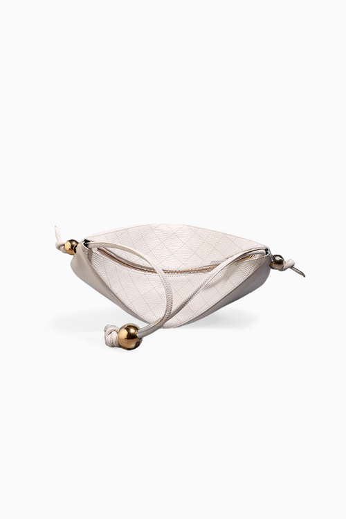 White Quilted Pouch Bag