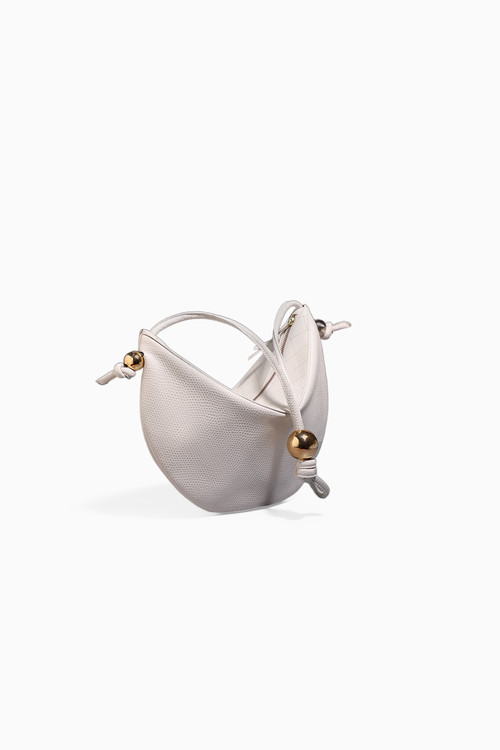 White Quilted Pouch Bag