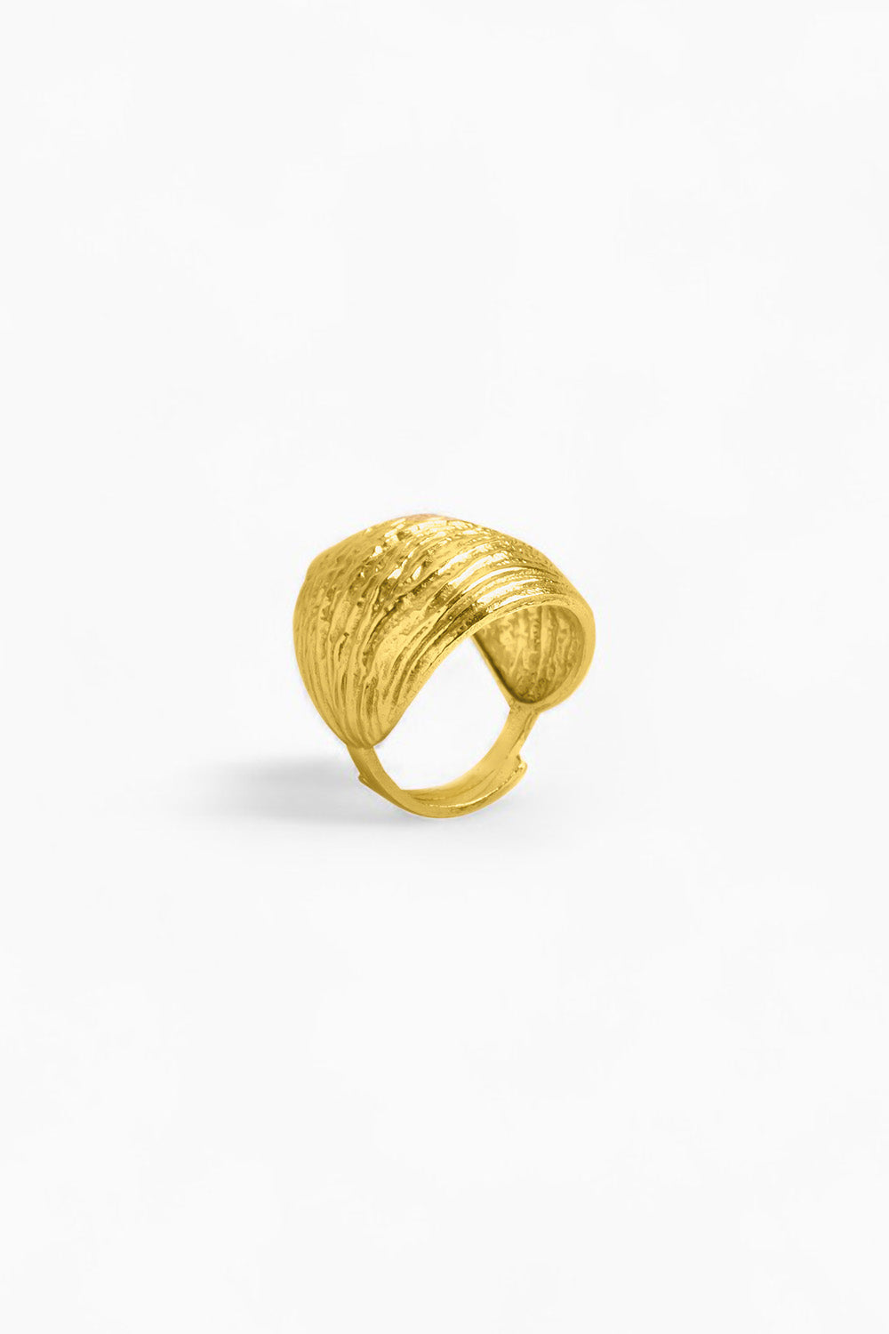 Oak Ring - Gold Tone