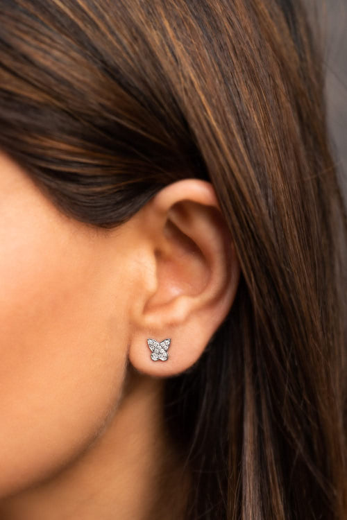 Butterfly Diamond 14KT Gold Studs