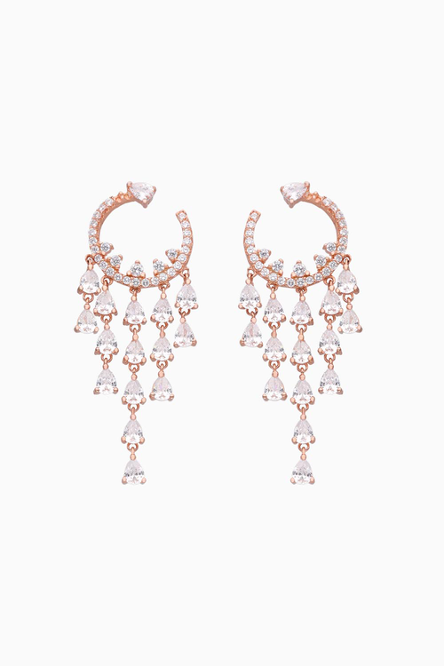 The Crystal Cascade Earrings