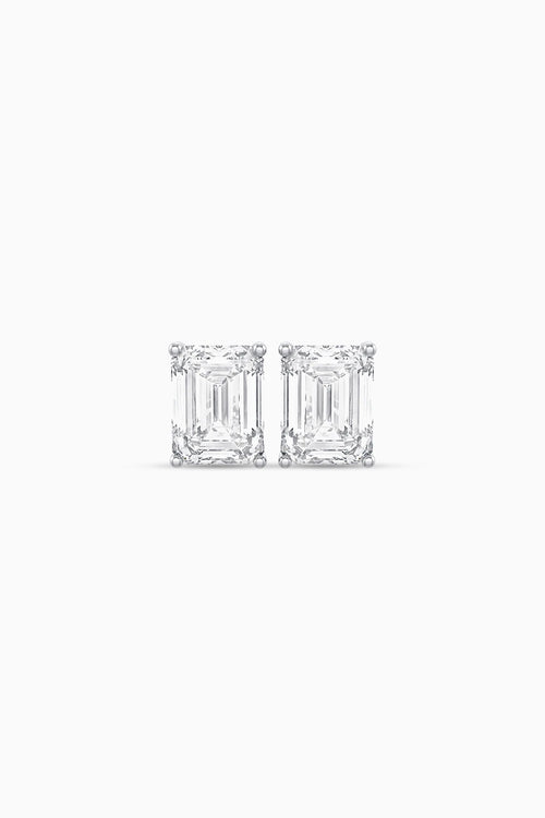 Emerald Solitaire Studs
