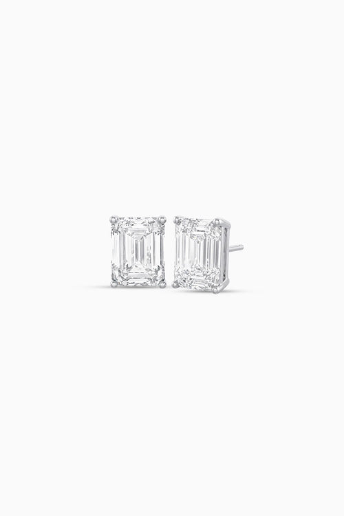 Emerald Solitaire Studs