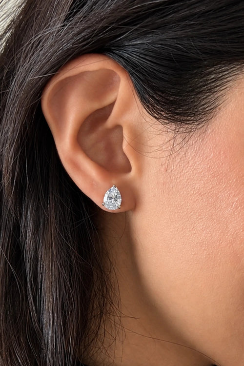 Pear Cut Solitaire Martini Studs