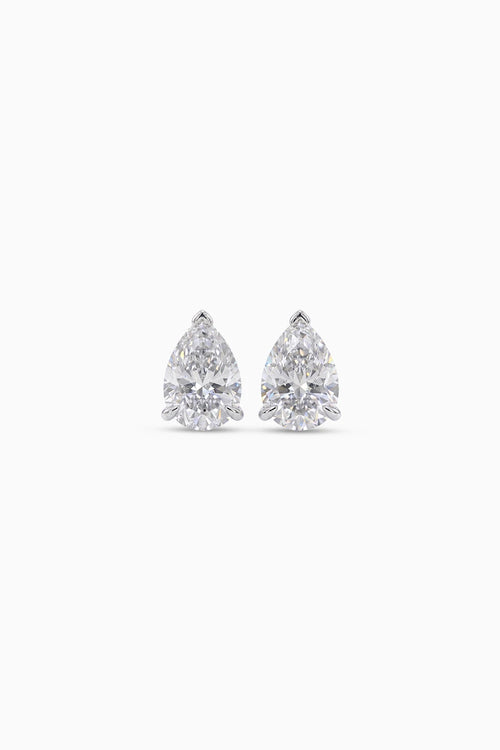 Pear Cut Solitaire Martini Studs