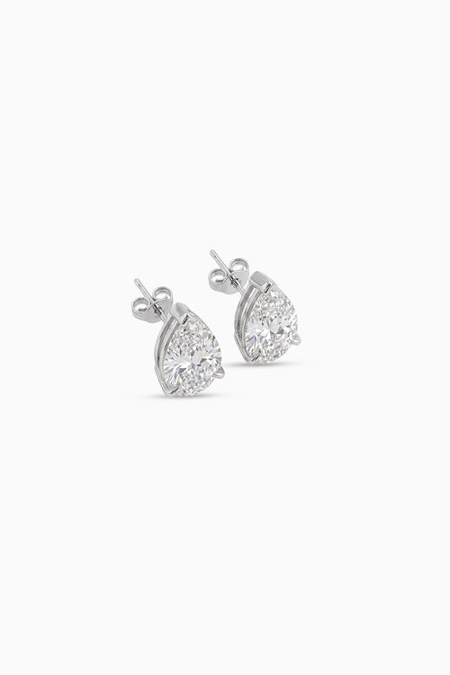 Pear Cut Solitaire Martini Studs