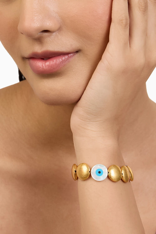 Evil Eye Pebble Bracelet