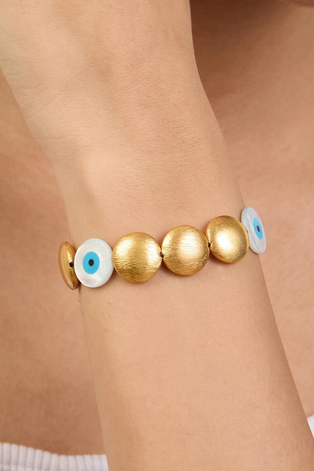 Evil Eye Pebble Bracelet