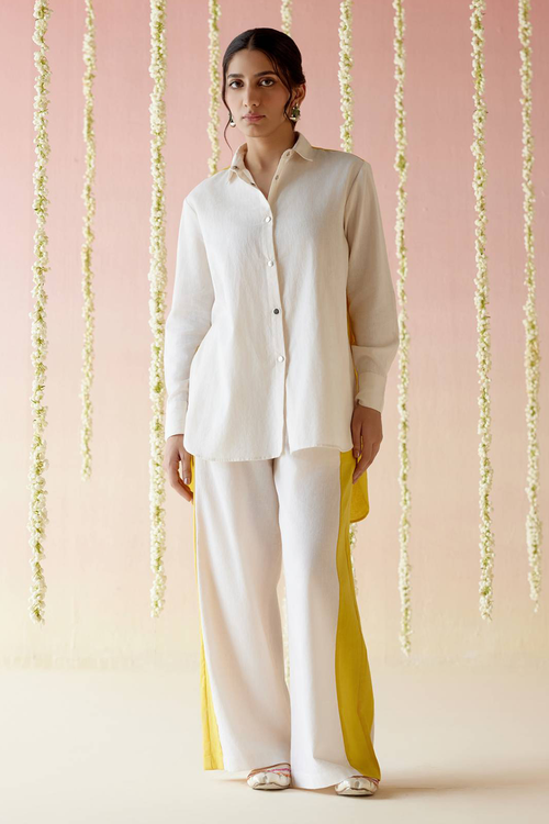 Sunlit Khadi Colorblocked Coord Set