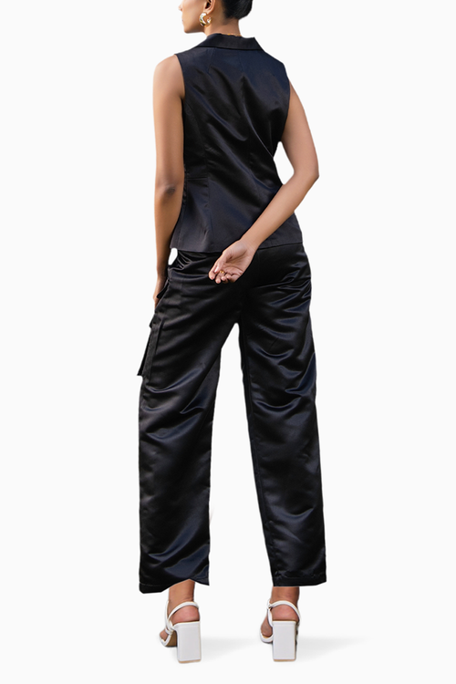 Eclipse Black Top with Pants Set