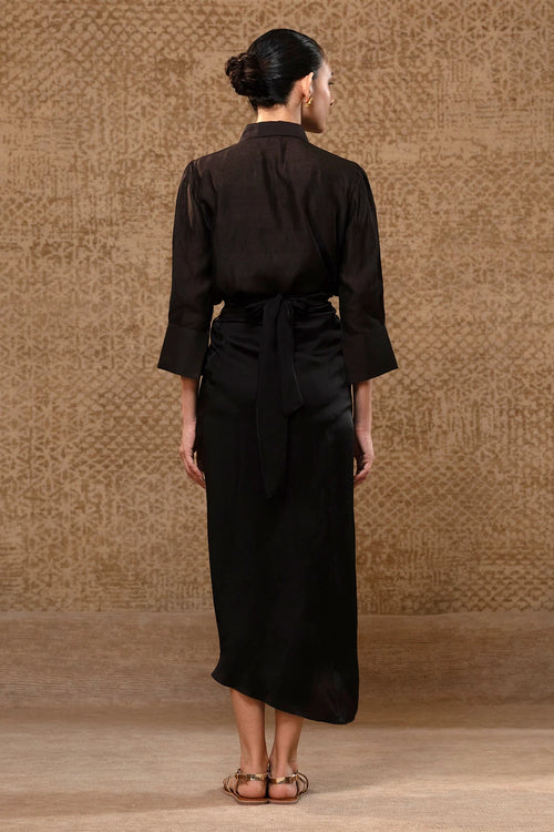 Diamond Yolk Black Shirt Set