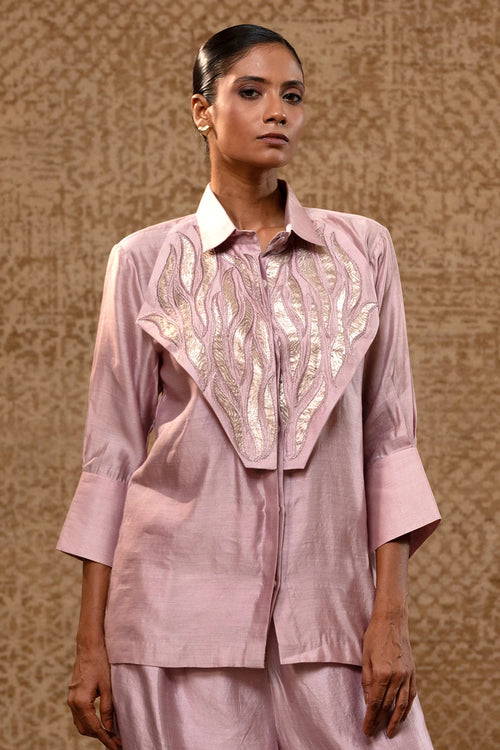 Diamond Yolk Lilac Shirt Set