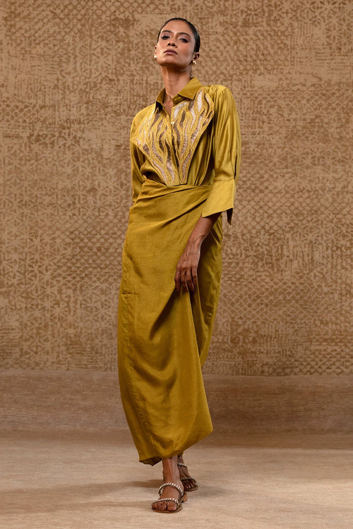 Diamond Yolk Mustard Shirt Set