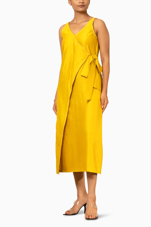 Grace Yellow Side Knot Dress