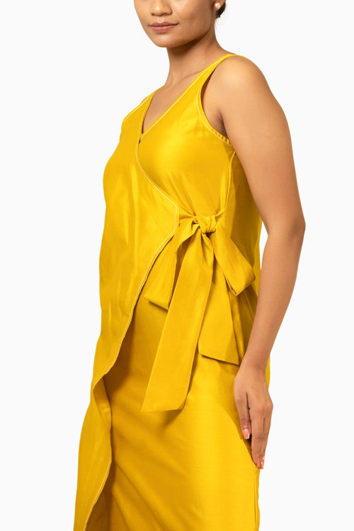 Grace Yellow Side Knot Dress