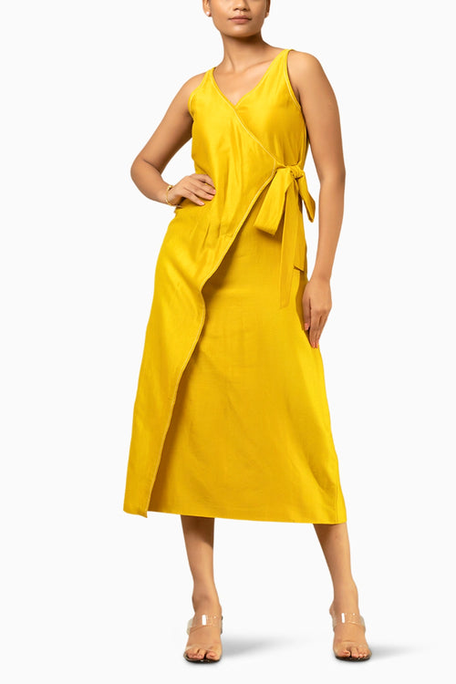 Grace Yellow Side Knot Dress