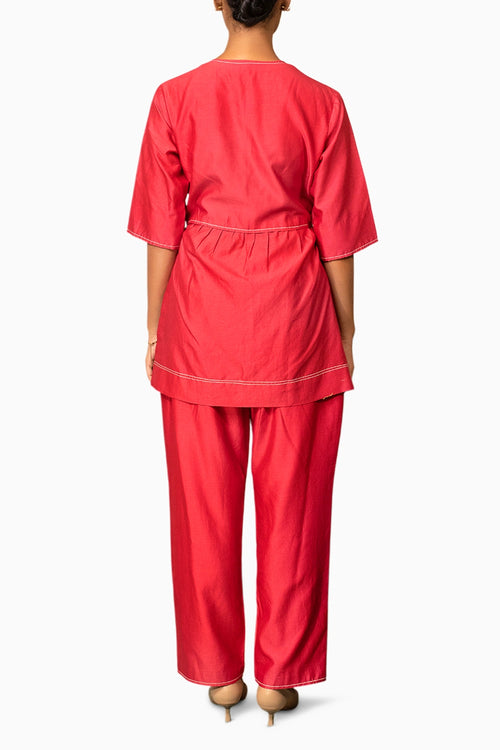 Grace Red A-Line Coord Set