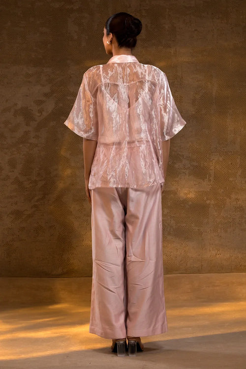 Blush Tulip Heart Tissue Shirt Set