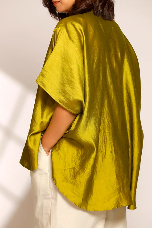 Leaf Green Kaftan Shirt