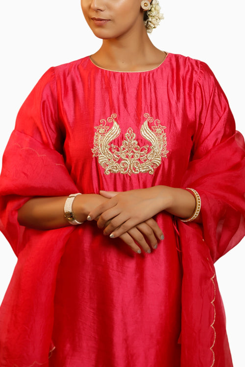 Noor Pink Dori Kurta Set