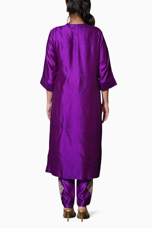 Noor Purple Straight Kurta Set
