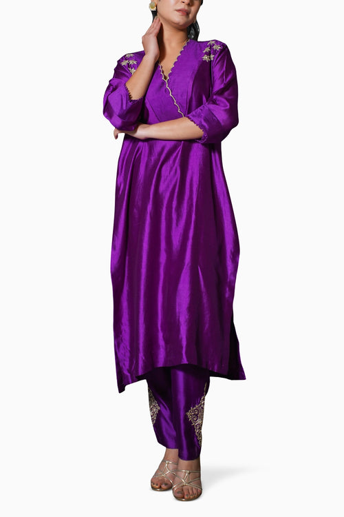 Noor Purple Straight Kurta Set