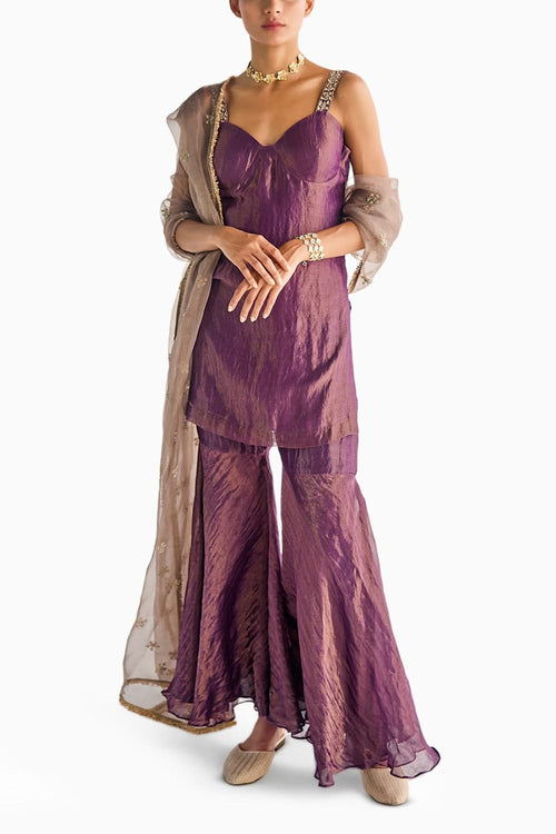 Chanderi Tissue Sharara Set