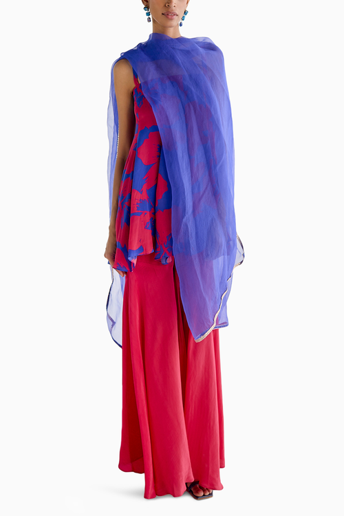 Blue Print Short Anarkali
