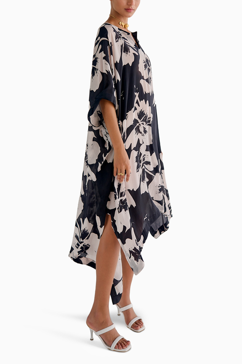 Black Print Kaftan