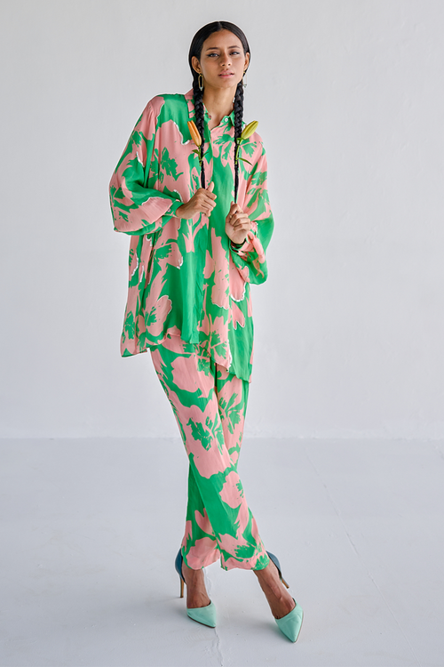 Green Print Coord Set