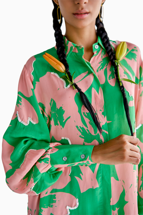 Green Print Coord Set