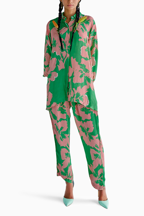 Green Print Coord Set