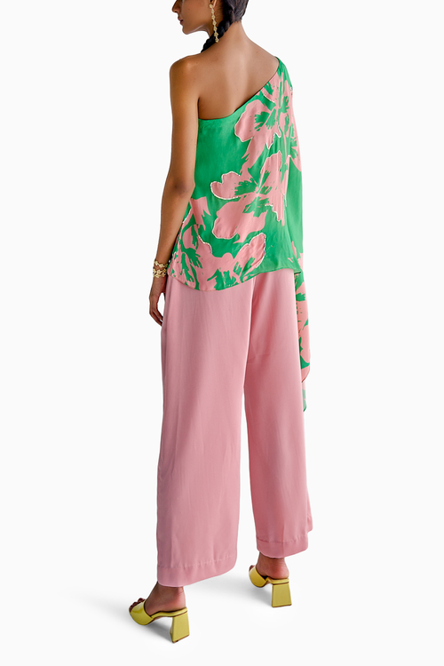 Green Pink Cape Set