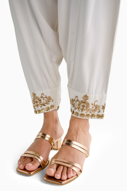 Pink Silk Embroidered Kurta Set
