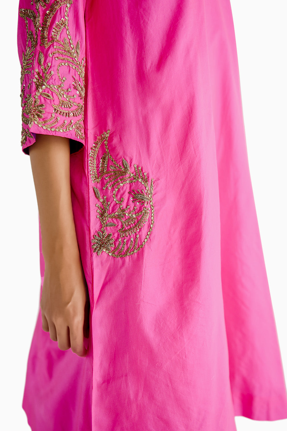 Silk Embroidered Kurta Set