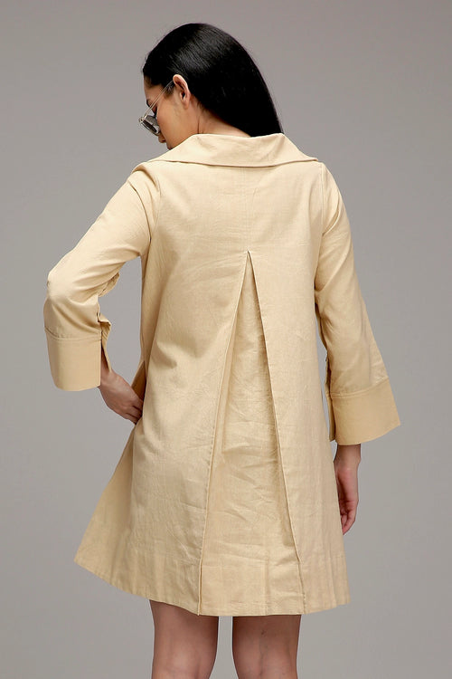 Egg-Shell A-Line Shift Dress