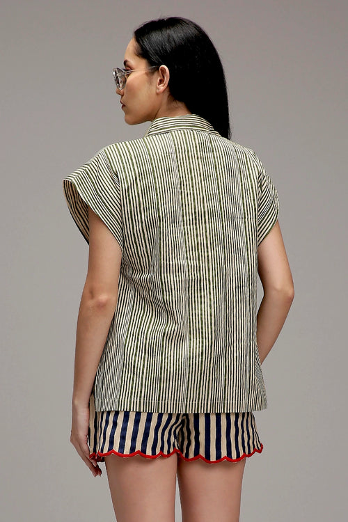 Egg-Shell Joker Shirt Shorts Set