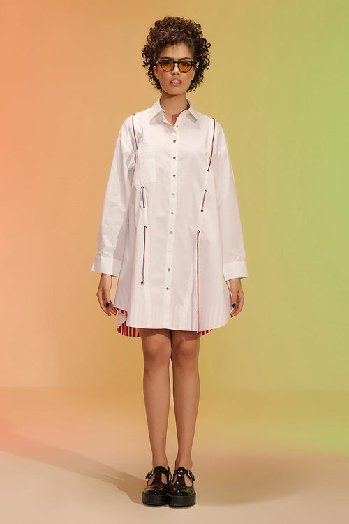 Elton White Shirt Dress