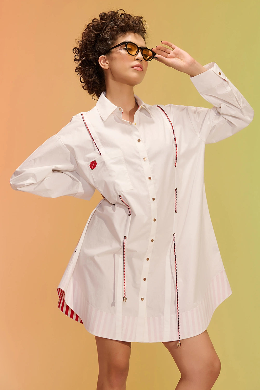 Elton White Shirt Dress