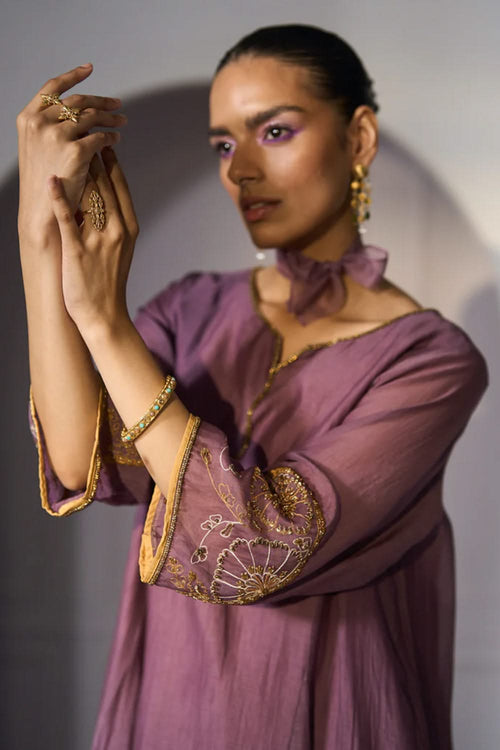 Purple Husna Kurta Set