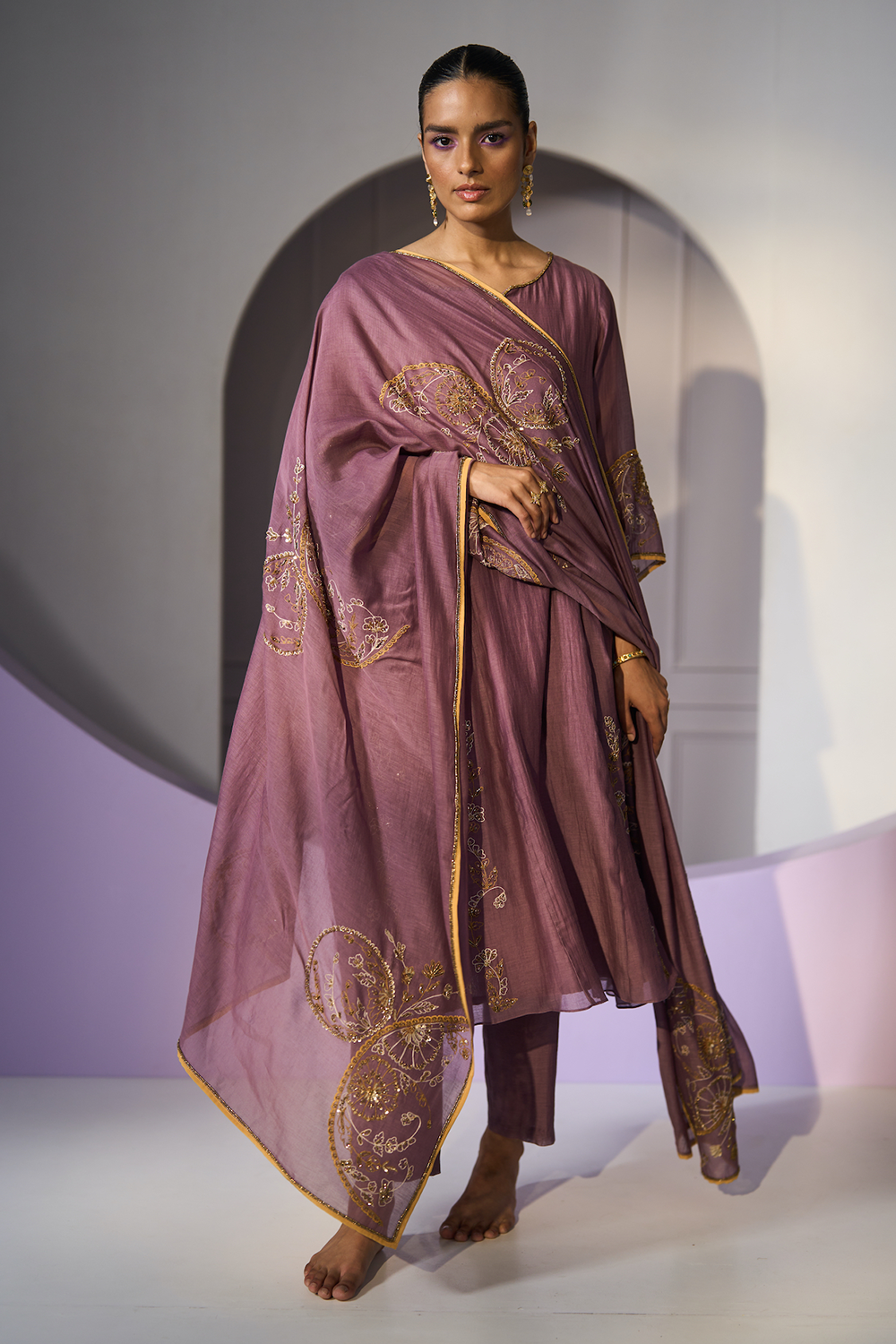 Purple Husna Dupatta