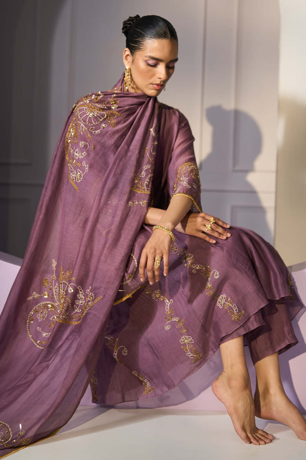 Purple Husna Dupatta