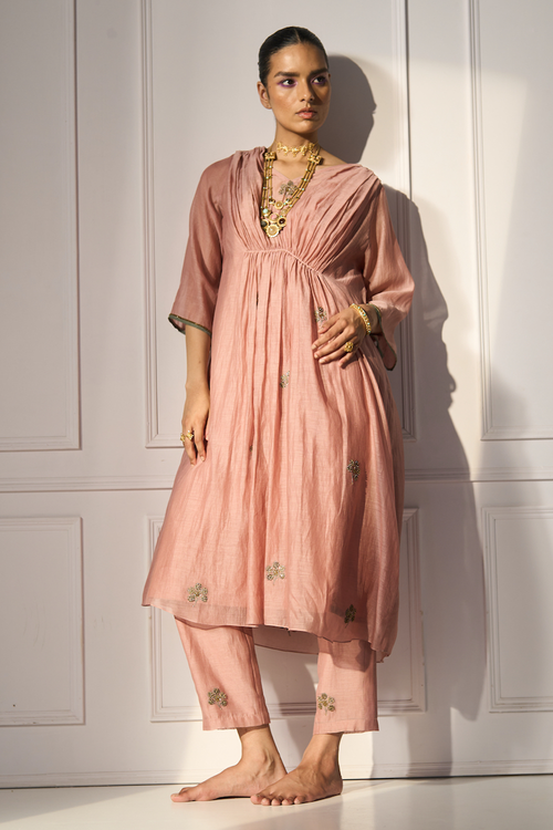 Pink Kashni Kaftaan set