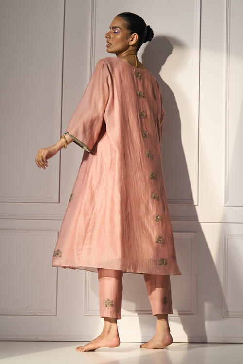 Pink Kashni Kaftaan set