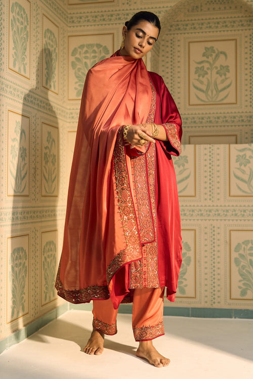 Orange Seerat Dupatta