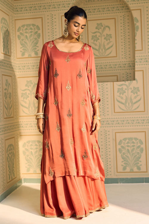 Orange Chavi Kurta set