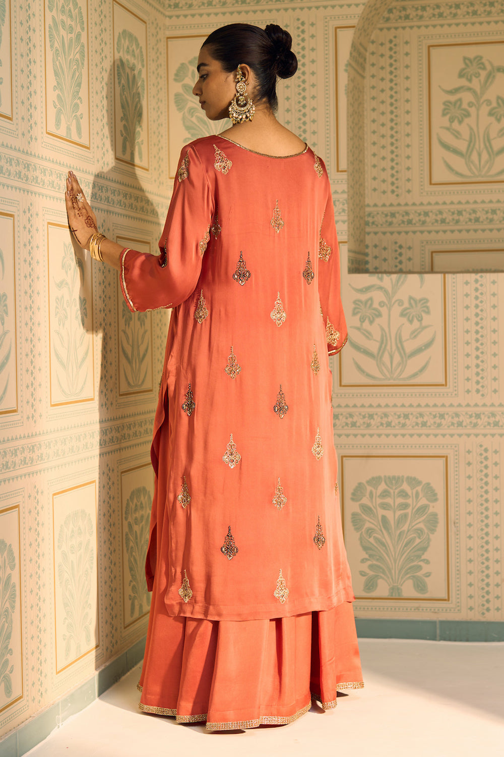 Orange Chavi Kurta set