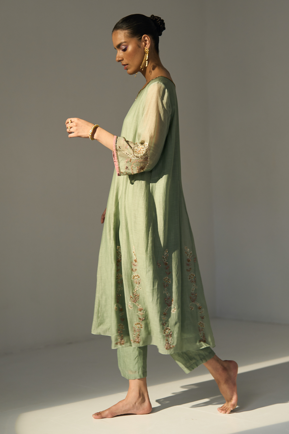 Green Husna Kurta Set